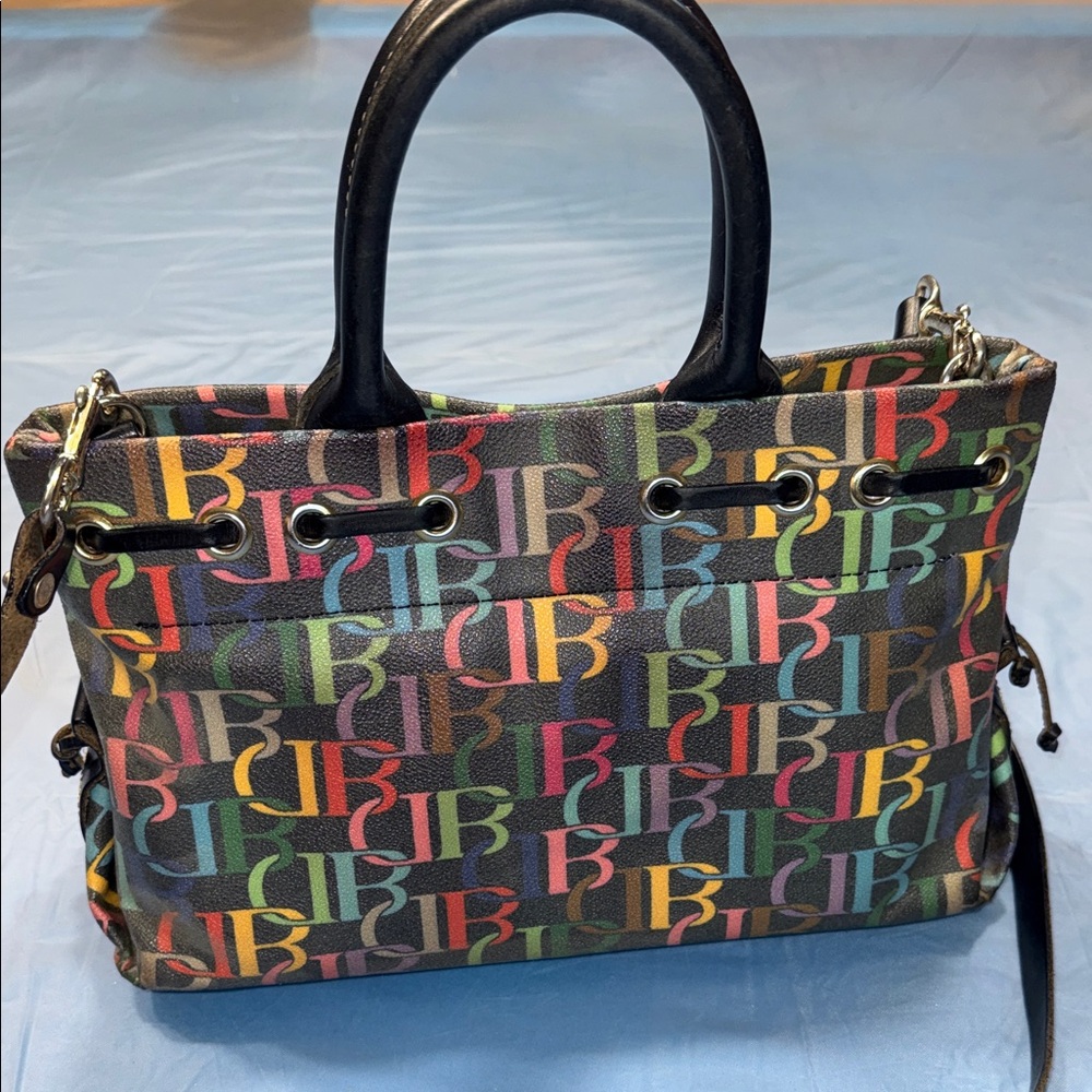 Dooney & Bourke Multicolor Logo Satchel - Picture 3 of 10
